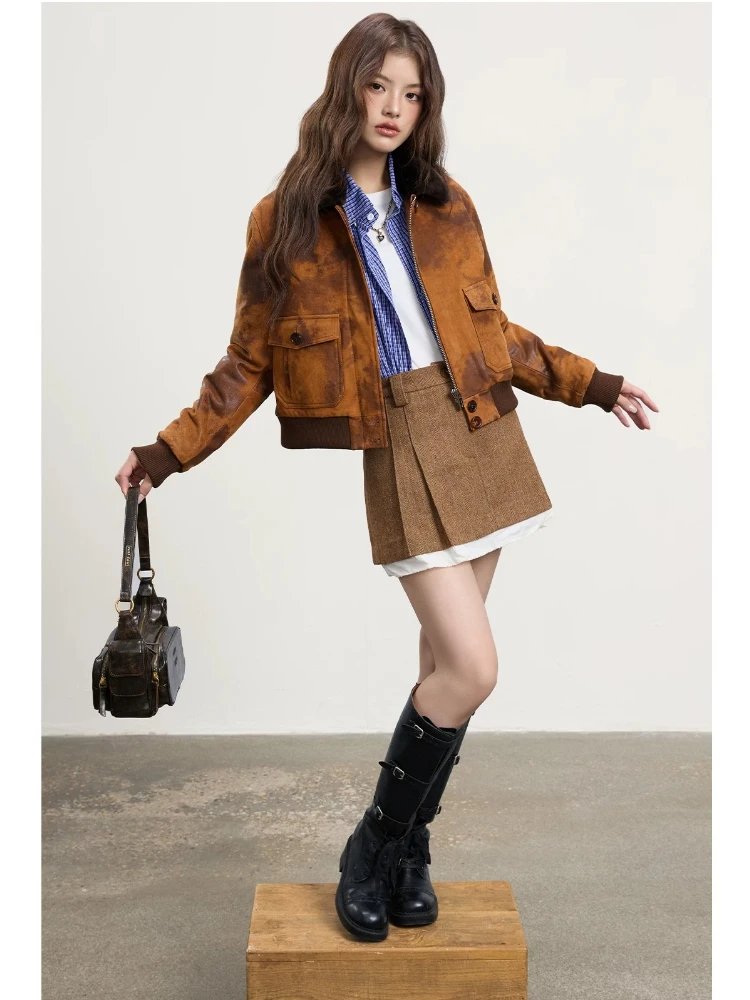 Women Anti Suede Lambskin Jacket Retro Suede Old Money Style Real Leather Autumn Winter Short Quilted Sheepskin Leather Jacket
Women Anti Suede Lambskin Jacket Retro Suede Old Money Style Real Leather Autumn Winter Short Quilted Sheepskin Leather Jacket