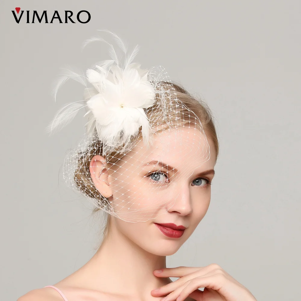 VIMARO White Fascinator Wedding Hats for Women with Veil Elegant Headbands Fascinator Hats for Women Wedding and Church Bridal
VIMARO White Fascinator Wedding Hats for Women with Veil Elegant Headbands Fascinator Hats for Women Wedding and Church Bridal