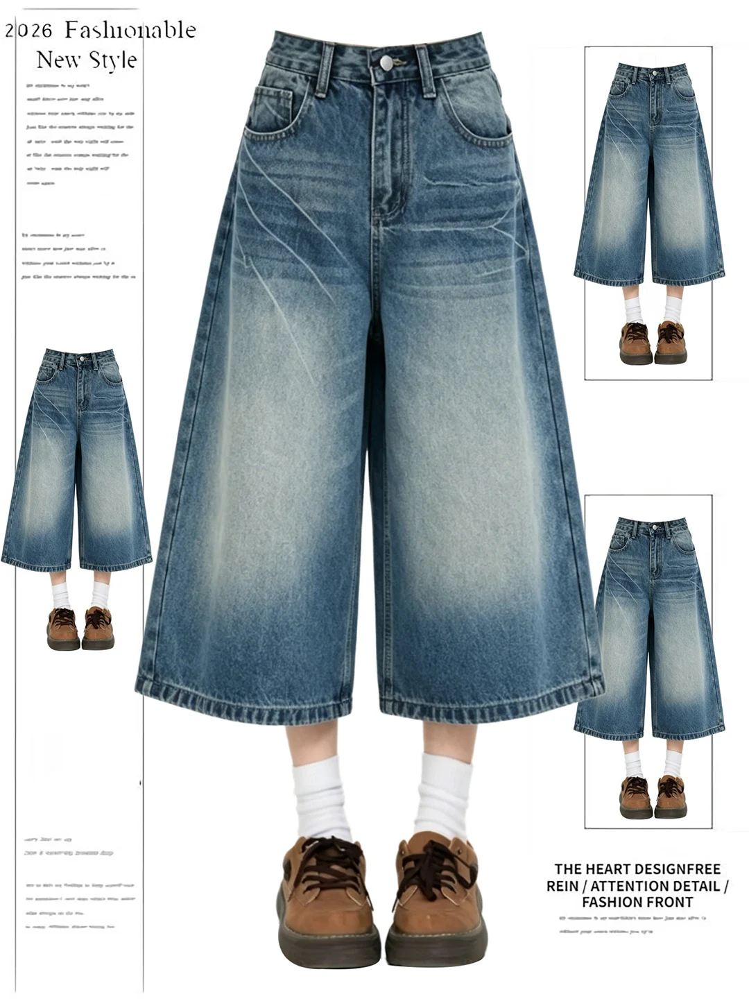 Retro American Cracked Straight Leg Denim Jeans Women Summer Thin New Washed Loose Wide Leg Medium Pants High Waist Pocket
Retro American Cracked Straight Leg Denim Jeans Women Summer Thin New Washed Loose Wide Leg Medium Pants High Waist Pocket