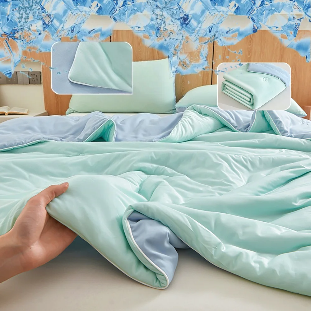Skin-friendly Summer Cool Blankets Comfortable Breathable Thin Air Condition Comforter Machine Washable Quilts for Sofa Bedroom
Skin-friendly Summer Cool Blankets Comfortable Breathable Thin Air Condition Comforter Machine Washable Quilts for Sofa Bedroom