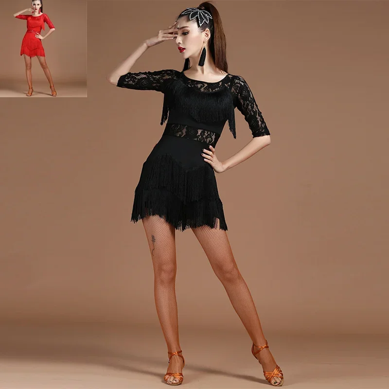 2024 New Girls Kids Adult Modern Ballroom Latin Dance Dress Tassel Fringe Salsa Tango Dance Wear Black Performance Stage Wear
2024 New Girls Kids Adult Modern Ballroom Latin Dance Dress Tassel Fringe Salsa Tango Dance Wear Black Performance Stage Wear