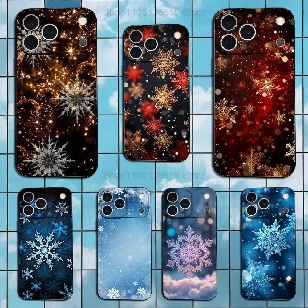 Winter Christmas Snowflakes Case For iPhone 17,16,15,14,13,12,11,Plus,Pro Max,XS,X,XR,SE,Mini,8,7,Soft Silicone Black Cover 
Winter Christmas Snowflakes Case For iPhone 17,16,15,14,13,12,11,Plus,Pro Max,XS,X,XR,SE,Mini,8,7,Soft Silicone Black Cover