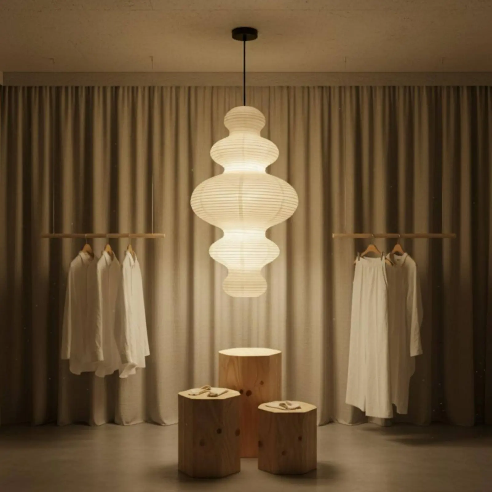 Wabi Sabi Hanging Lamp Soft Radiance Japanese Paper Hanging Light Japanese Lantern Chandelier Minimalist for Window Display
Wabi Sabi Hanging Lamp Soft Radiance Japanese Paper Hanging Light Japanese Lantern Chandelier Minimalist for Window Display