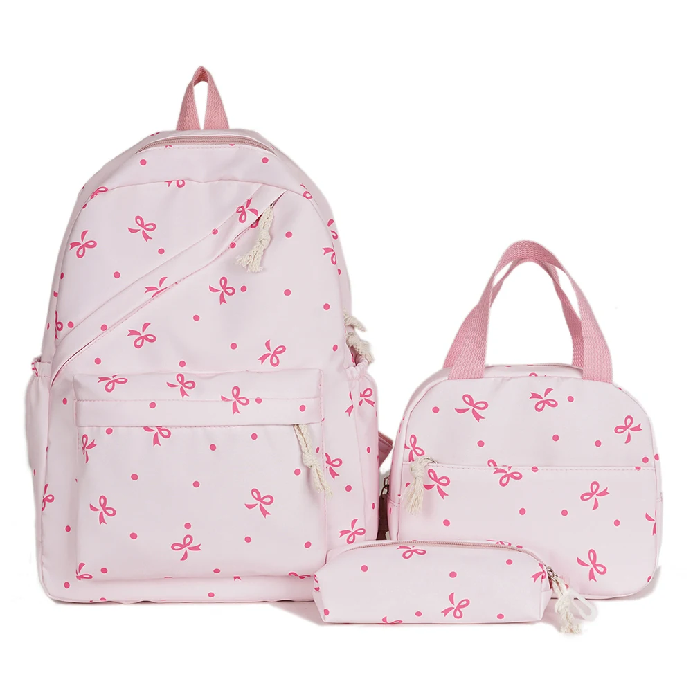 3pcs Bow Tie College School Backpack with Lunch Bag Pencil Case Cute Girl Backpacks Student Backpack for Teens Women Student
3pcs Bow Tie College School Backpack with Lunch Bag Pencil Case Cute Girl Backpacks Student Backpack for Teens Women Student