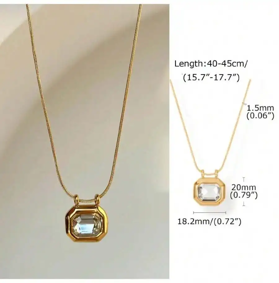 Geometric Pendant Necklace For Women Stainless Steel Chain Jewelry
Geometric Pendant Necklace For Women Stainless Steel Chain Jewelry