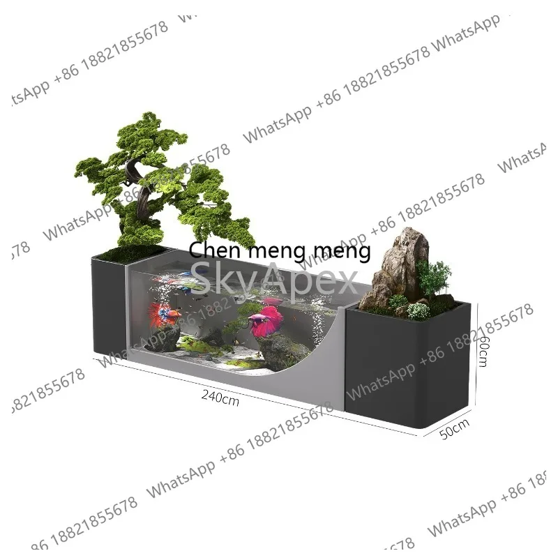 Finished Stainless Steel Balcony Fish Pond Rustproof Circulating Flowing Water Glass Tank Metal Ecological Waterscape
Finished Stainless Steel Balcony Fish Pond Rustproof Circulating Flowing Water Glass Tank Metal Ecological Waterscape