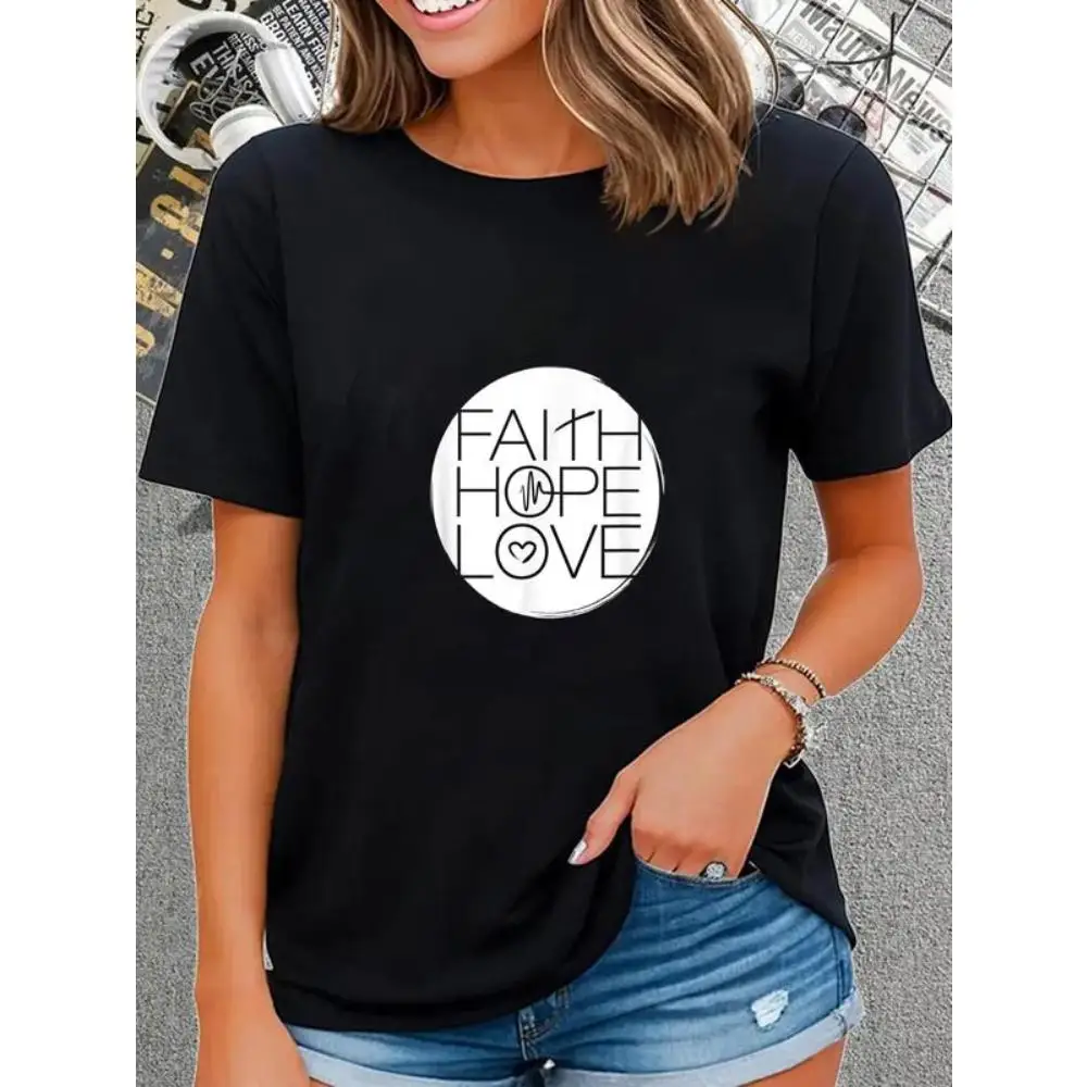 FAITH HOPE LOVE T-Shirt Christian ECG Heart Print Short Sleeve Simple Motivational Spiritual Top Unisex
FAITH HOPE LOVE T-Shirt Christian ECG Heart Print Short Sleeve Simple Motivational Spiritual Top Unisex