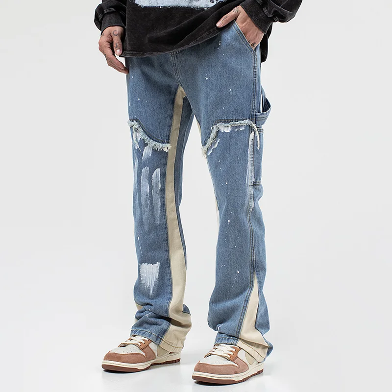 Модные уличные американские джинсы с раскрашенной талией, мужские INS в стиле хип-хоп, тонкие расклешенные брюки длиной до пола, рабочая одежда
Модные уличные американские джинсы с раскрашенной талией, мужские INS в стиле хип-хоп, тонкие расклешенные брюки длиной до пола, рабочая одежда