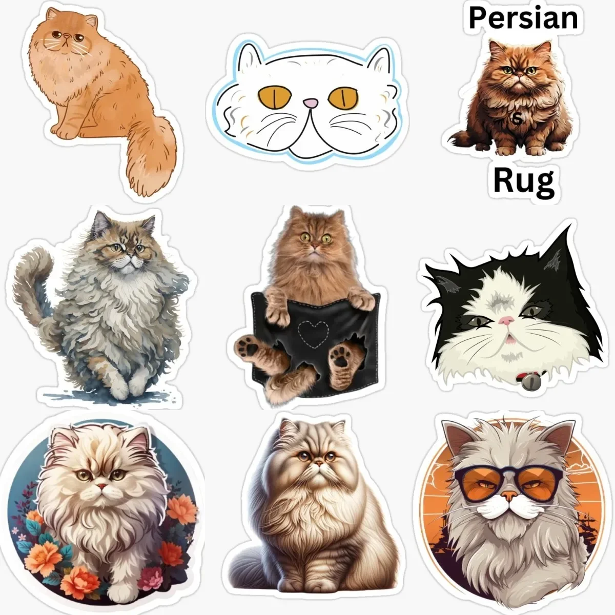 Creative Persian Cat Pets PVC Waterproof Sticker for Decorate Door Room Fridge Wall Window Car Truck Van Decal Accessories
Creative Persian Cat Pets PVC Waterproof Sticker for Decorate Door Room Fridge Wall Window Car Truck Van Decal Accessories