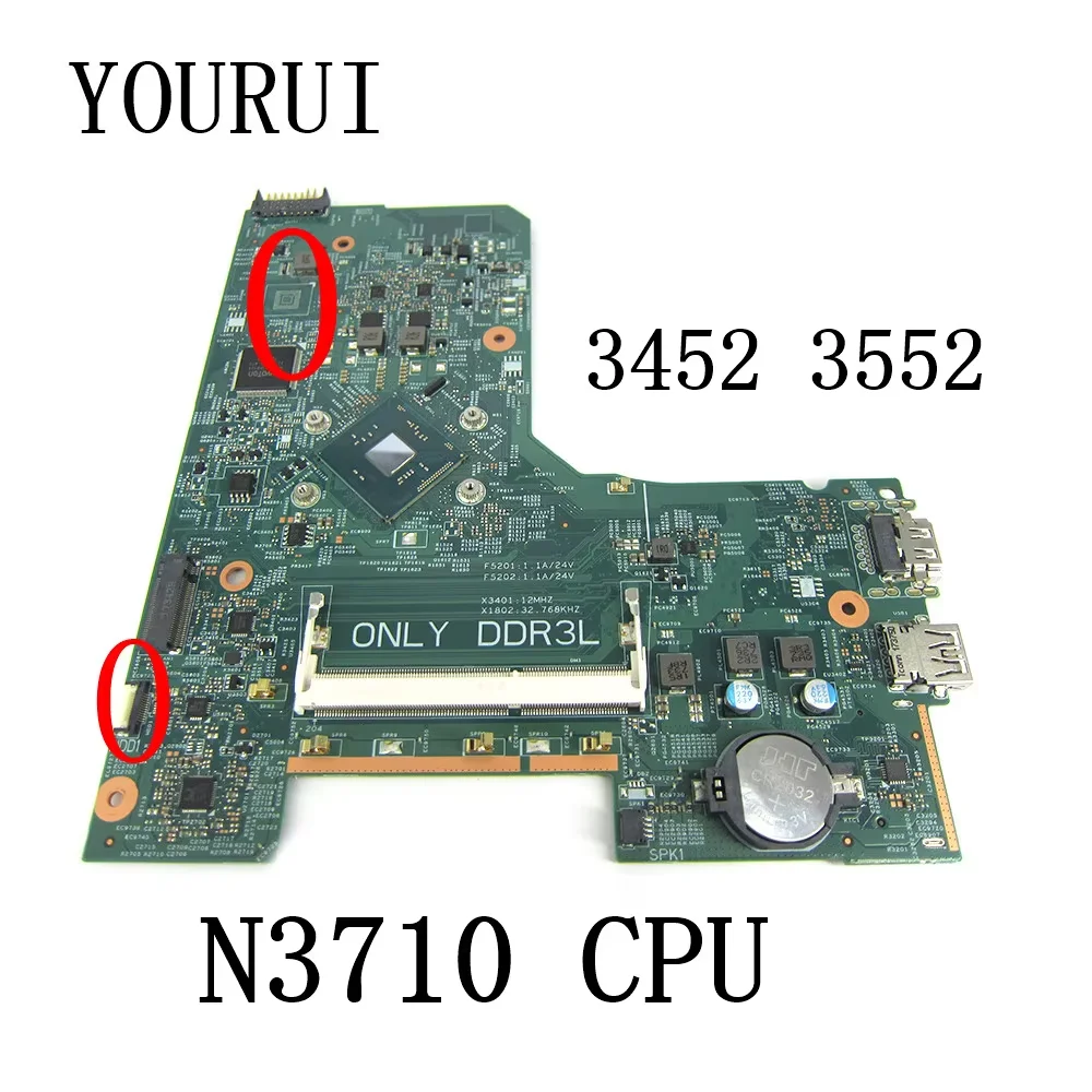 Материнская плата для ноутбука DELL Inspiron 3452 3552, процессор N3710, 14279-1, материнская плата CN-0V0D1T
Материнская плата для ноутбука DELL Inspiron 3452 3552, процессор N3710, 14279-1, материнская плата CN-0V0D1T