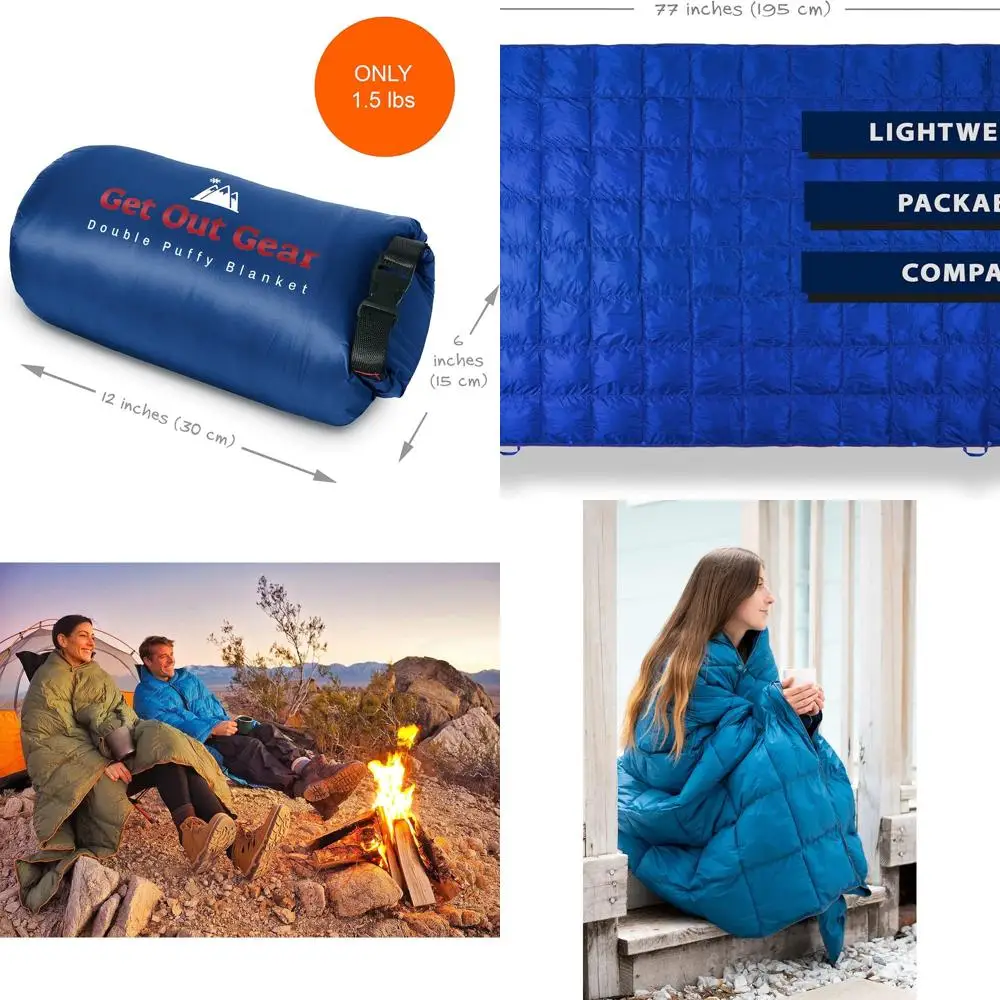 Ultra-Puffy, Portable, Lightweight Camping Blanket - Warm, Water-Resistant for Outdoors, Travel, Beach, Festivals (Blue/Red)
Ultra-Puffy, Portable, Lightweight Camping Blanket - Warm, Water-Resistant for Outdoors, Travel, Beach, Festivals (Blue/Red)