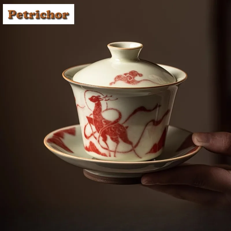 Dunhuang Cultural Nine-color Deer Gaiwan Luxury Tea Tureen Tea Bowl With Lid Kit Tea Maker Cover Bowl Teaset Accessories Craft
Dunhuang Cultural Nine-color Deer Gaiwan Luxury Tea Tureen Tea Bowl With Lid Kit Tea Maker Cover Bowl Teaset Accessories Craft