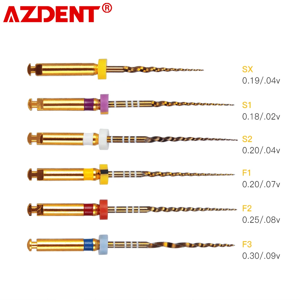 AZDENT 5 шт. стоматологические эндодонтические конусы NITI роторные напильники для двигателя SX-F3 25 мм конусы медицинские клиники стоматологические аксессуары
AZDENT 5 шт. стоматологические эндодонтические конусы NITI роторные напильники для двигателя SX-F3 25 мм конусы медицинские клиники стоматологические аксессуары