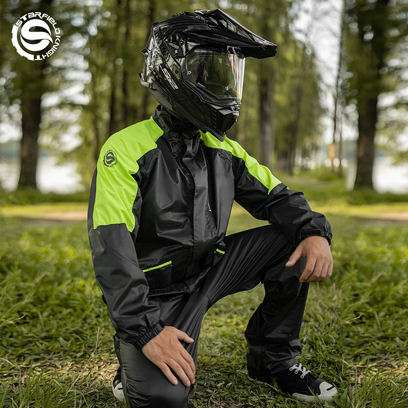 SFK Motorcycle Rider Raincoat Suit Waterproof Inner Mesh Breathable Men Women Riding Clothes Gears Raincoat Rainpants 2Pcs/set
SFK Motorcycle Rider Raincoat Suit Waterproof Inner Mesh Breathable Men Women Riding Clothes Gears Raincoat Rainpants 2Pcs/set