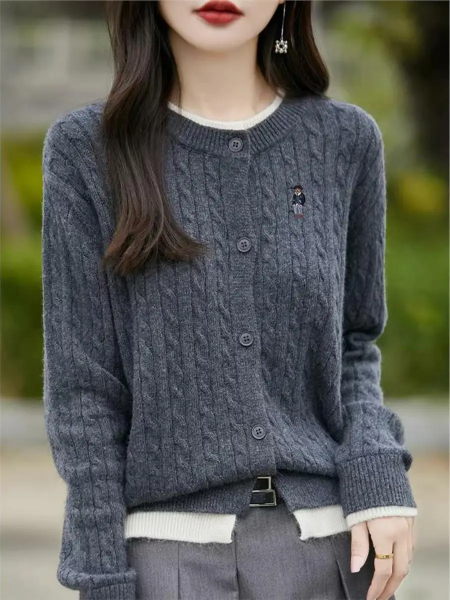 Ele Embroidered Knitted Open Cardigan Women's Twisted Flower Long Sve round Ne Spring Autumn High-End Twist Sweater ...
Ele Embroidered Knitted Open Cardigan Women's Twisted Flower Long Sve round Ne Spring Autumn High-End Twist Sweater ...