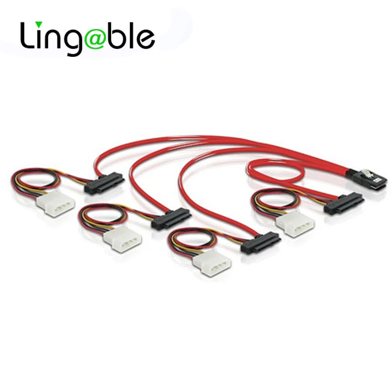 Lingable Mini SAS 36-контактный (SFF-8087) Хост-штекер 4x SAS 29 (SFF-8482) Target «мама» с 4-контактным кабелем питания 1 м
Lingable Mini SAS 36-контактный (SFF-8087) Хост-штекер 4x SAS 29 (SFF-8482) Target «мама» с 4-контактным кабелем питания 1 м