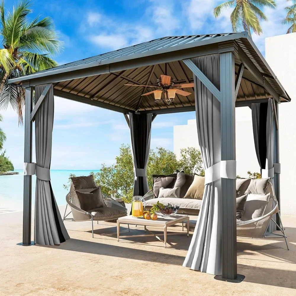 10FTx10FTHardtop Gazebo, Galvanized Steel Outdoor Aluminum Single Top Pavilion, Permanent Metal Gazebo for Patio,Backyard Deck
10FTx10FTHardtop Gazebo, Galvanized Steel Outdoor Aluminum Single Top Pavilion, Permanent Metal Gazebo for Patio,Backyard Deck