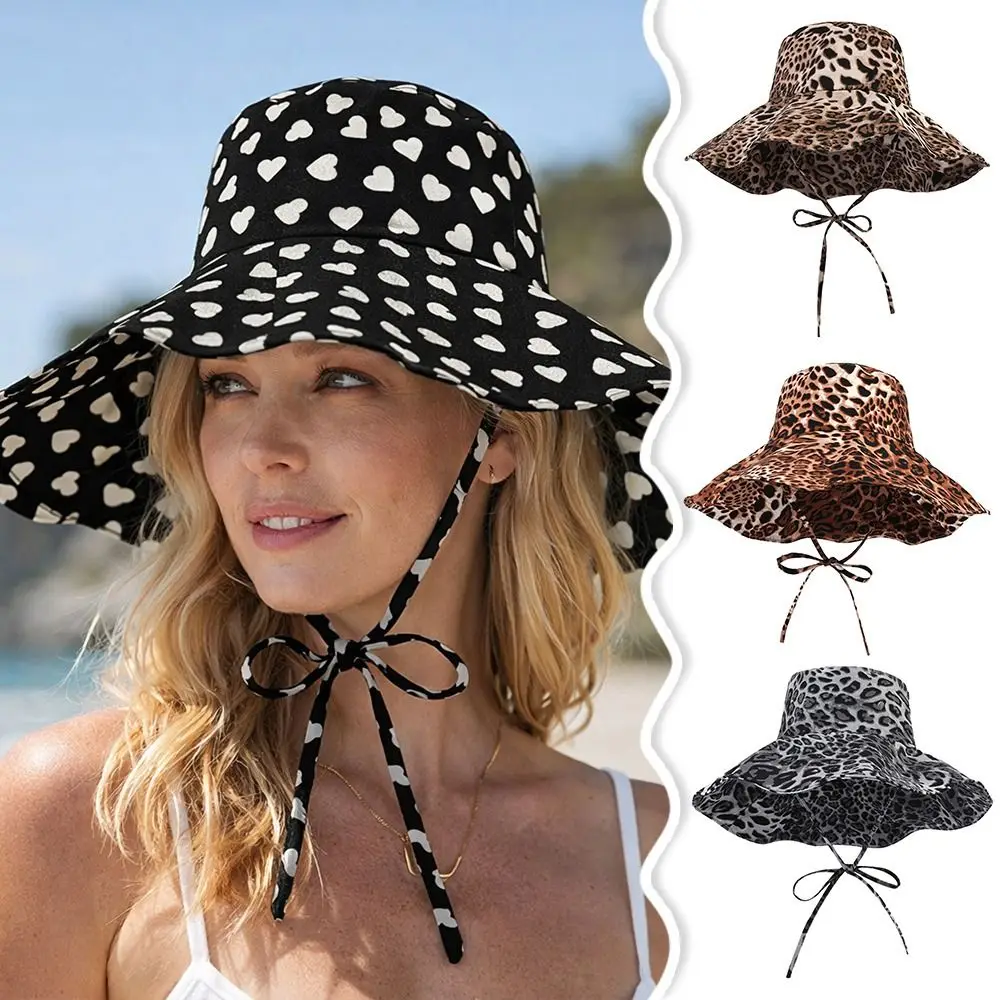 Black Dot Bucket Hats Leopard Print UV Protection Sun Hat Sun Protection Sweet Lace-up Design Fisherman's Hat
Black Dot Bucket Hats Leopard Print UV Protection Sun Hat Sun Protection Sweet Lace-up Design Fisherman's Hat