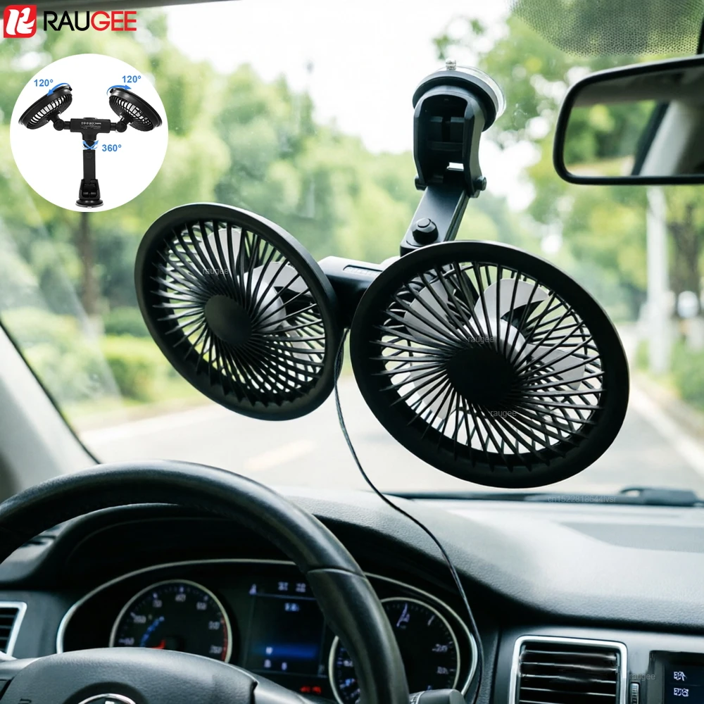 Car Fan Portable Dual Head USB Car Fan with Suction Cup 360° Rotatable Single Head USB Car Seat Cooling Fan for Car Windshield
Car Fan Portable Dual Head USB Car Fan with Suction Cup 360° Rotatable Single Head USB Car Seat Cooling Fan for Car Windshield