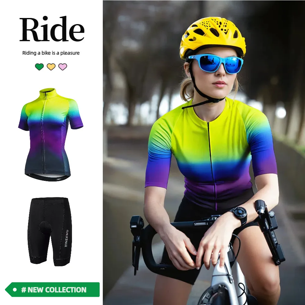 customized Aurora color outdoor summer cycling clothes cycling women's sportswear tops women's short sleeves fashion sportswear
customized Aurora color outdoor summer cycling clothes cycling women's sportswear tops women's short sleeves fashion sportswear
