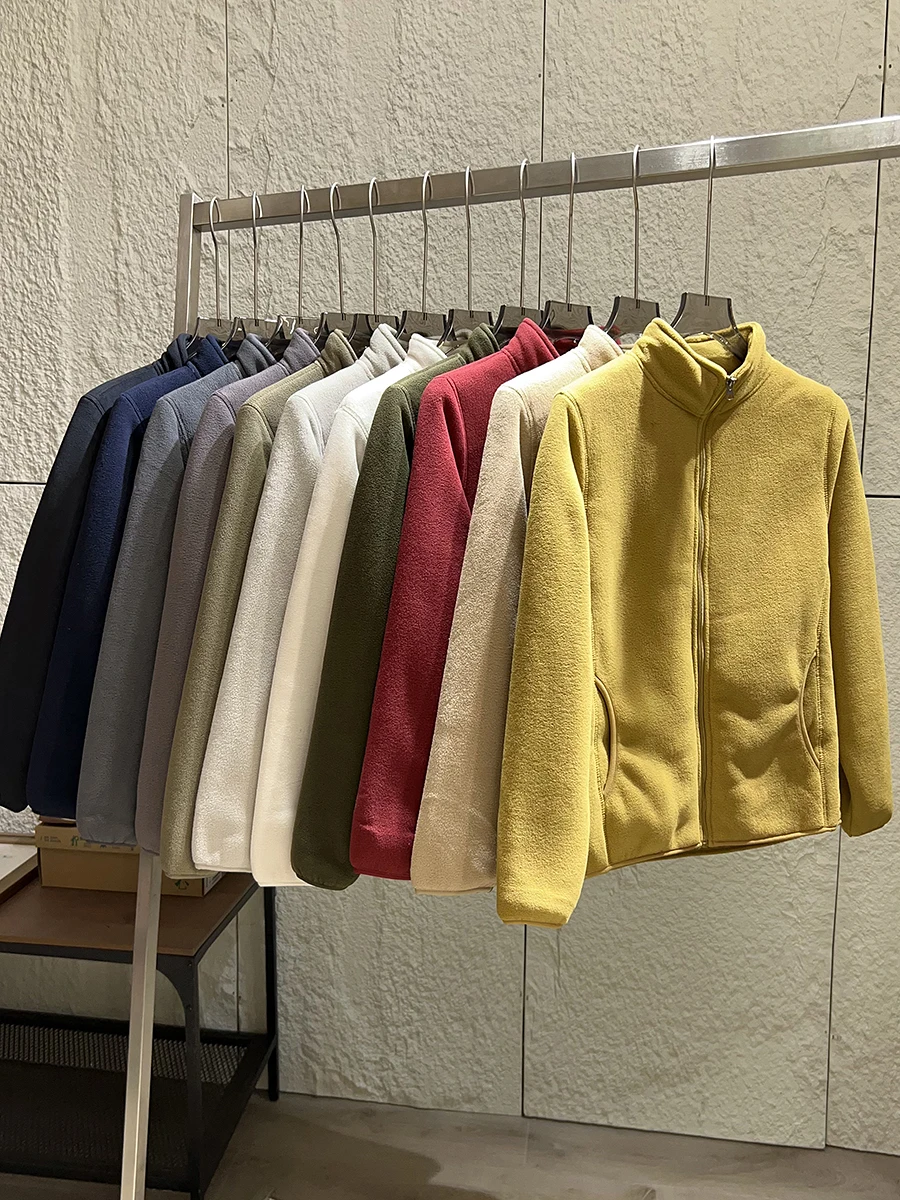 Thickened Fleece Stand Collar Jacket Unisex Warm Outerwear Autumn Winter Polyester Fabric Standard Fit Zipper Closure Sweatshirt
Thickened Fleece Stand Collar Jacket Unisex Warm Outerwear Autumn Winter Polyester Fabric Standard Fit Zipper Closure Sweatshirt