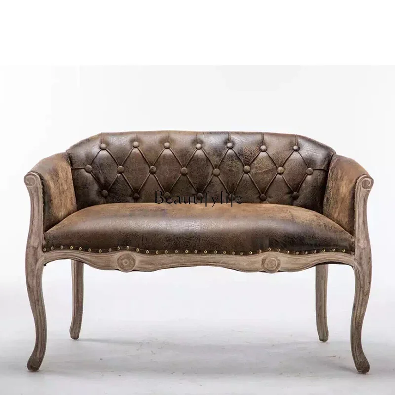 LJYAmerican European bedroom small sofa chair double couple retro small apartment leisure armchair
LJYAmerican European bedroom small sofa chair double couple retro small apartment leisure armchair