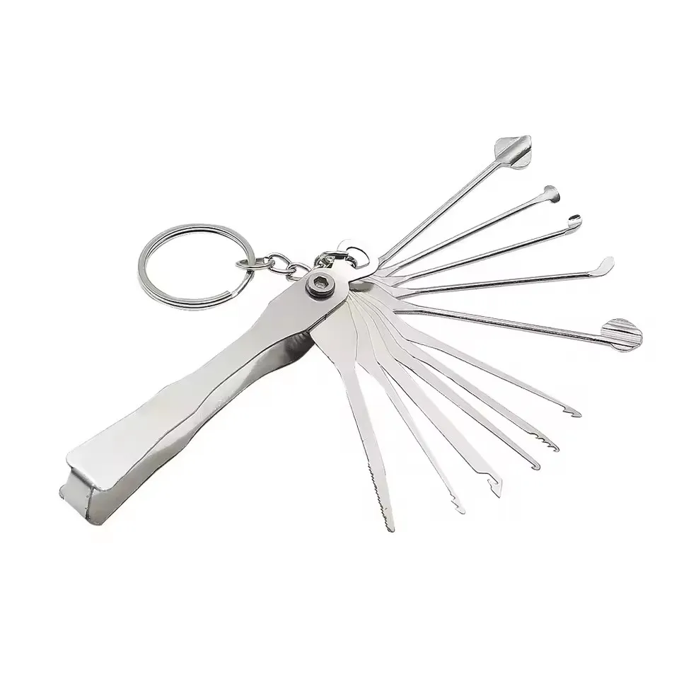11Pcs Folding AB Kaba Broken Key Extractor Set Civil Lock All-Steel Tool Set for Locksmith Supplies Repair Tools
11Pcs Folding AB Kaba Broken Key Extractor Set Civil Lock All-Steel Tool Set for Locksmith Supplies Repair Tools