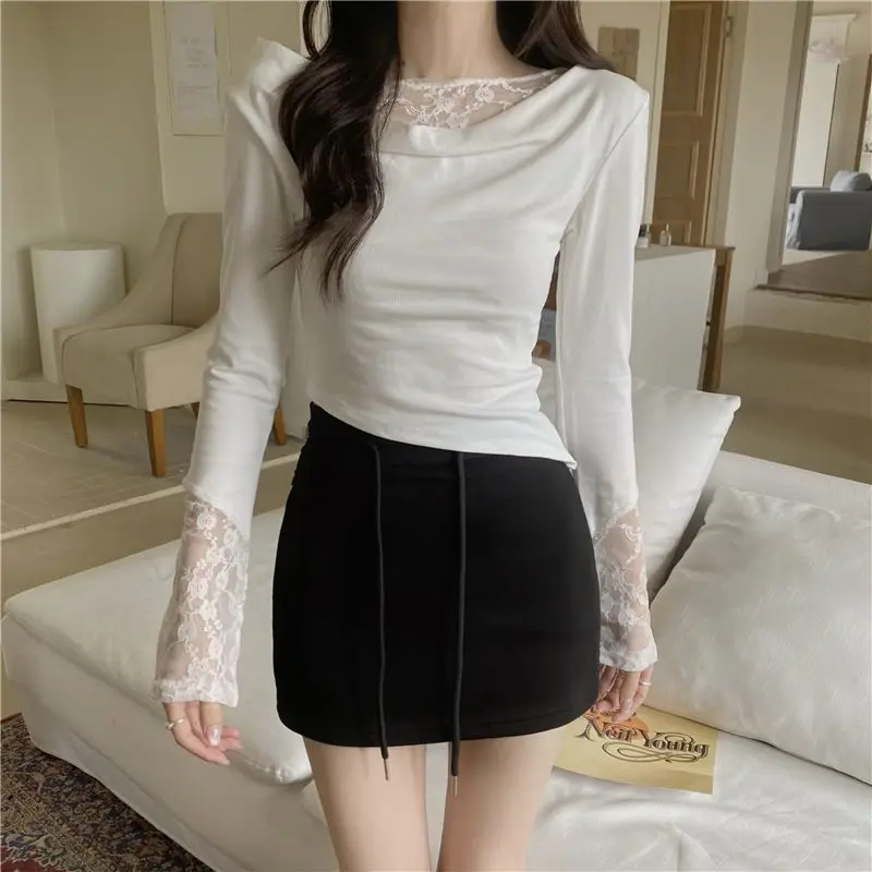 Spring Sexy Elegant Slim Pullover Women Korean Fashion Clothing Sexy Bodycon Black Blouse Thin Sweater Female Chic Y2k Shirts
Spring Sexy Elegant Slim Pullover Women Korean Fashion Clothing Sexy Bodycon Black Blouse Thin Sweater Female Chic Y2k Shirts