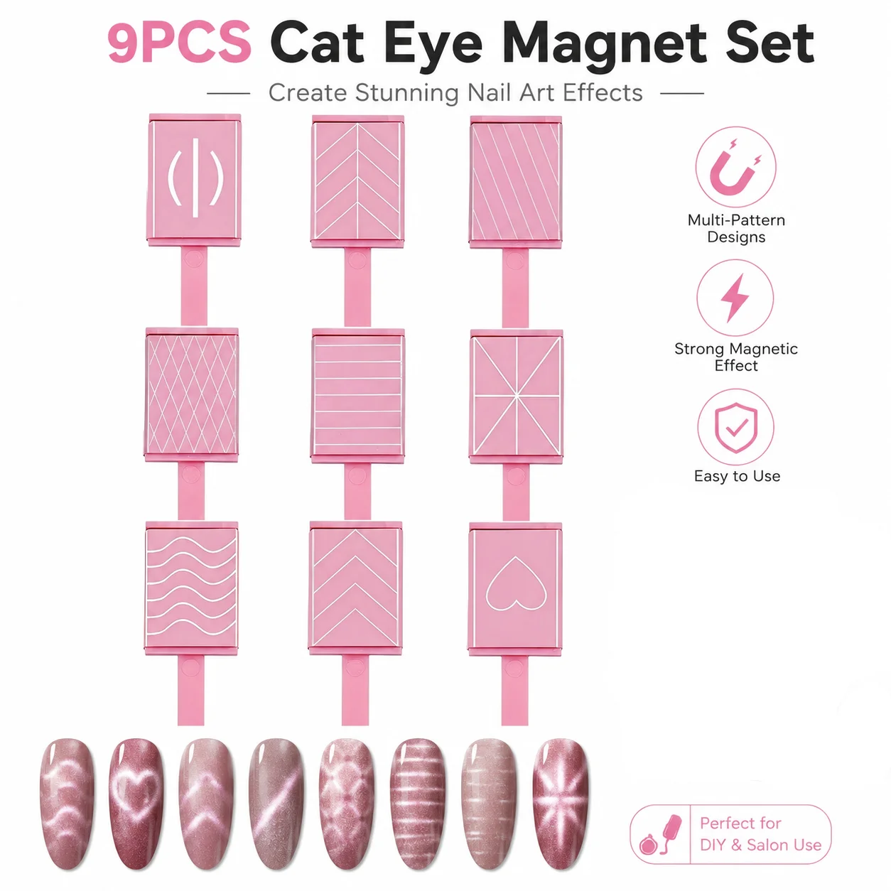 9Pc Cat Eye Nail Magnetic Stick Cylindrical Magnet for Cat Eye UV Gel Polish Snowlight Glitter Effect Tools Manicure Design Tool
9Pc Cat Eye Nail Magnetic Stick Cylindrical Magnet for Cat Eye UV Gel Polish Snowlight Glitter Effect Tools Manicure Design Tool