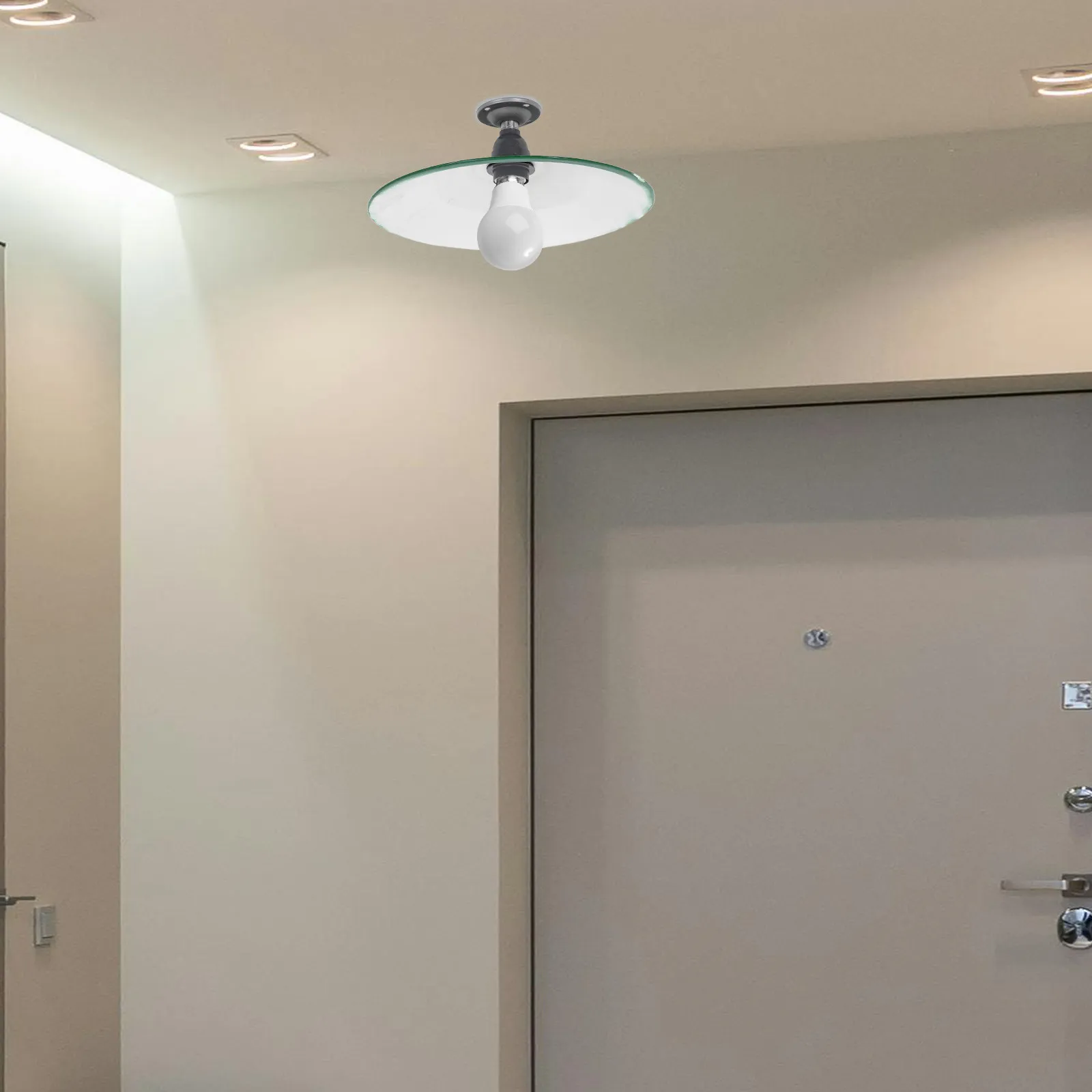 Metal Vintage Green Lamp Shade E27 11.8inch Waterproof Enamel Drum Style Industrial Lamp Cover for Indoor Outdoor Lighting
Metal Vintage Green Lamp Shade E27 11.8inch Waterproof Enamel Drum Style Industrial Lamp Cover for Indoor Outdoor Lighting