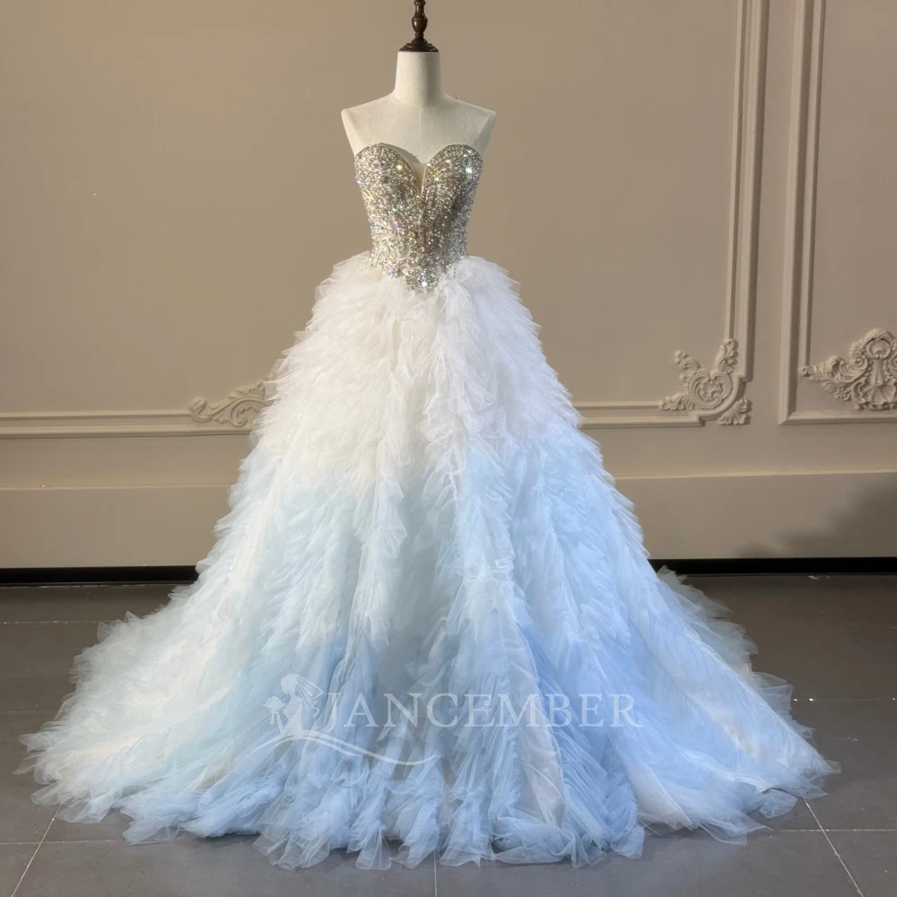 Customized Beading Pearls Wedding dress Sleeveless Organza Court Train Sparking Lace Bride Dress Women vestidos de novia
Customized Beading Pearls Wedding dress Sleeveless Organza Court Train Sparking Lace Bride Dress Women vestidos de novia