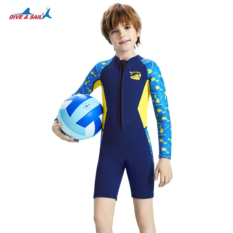 Wetsuit Kids 2.5mm Shorty Neoprene One Piece Long Sleeves Diving Suits Front Zipper Thermal Surf Swimsuit for Toddler Boys Girls
Wetsuit Kids 2.5mm Shorty Neoprene One Piece Long Sleeves Diving Suits Front Zipper Thermal Surf Swimsuit for Toddler Boys Girls