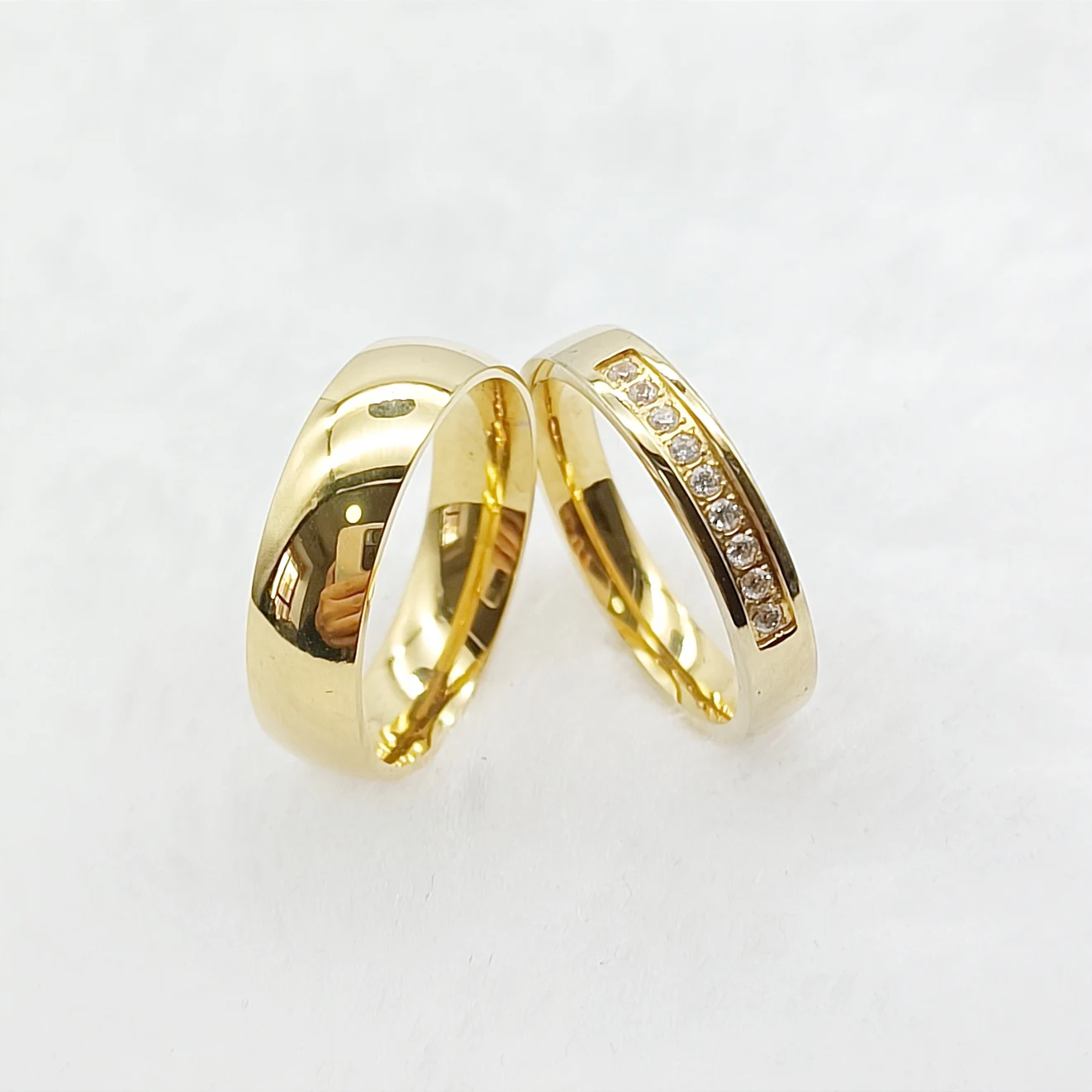 Ladies Cubic Zirconia Jewelry Engagement Wedding Promise Rings For Women Couples 24k Gold Plated Stainless Steel Jewelry
Ladies Cubic Zirconia Jewelry Engagement Wedding Promise Rings For Women Couples 24k Gold Plated Stainless Steel Jewelry