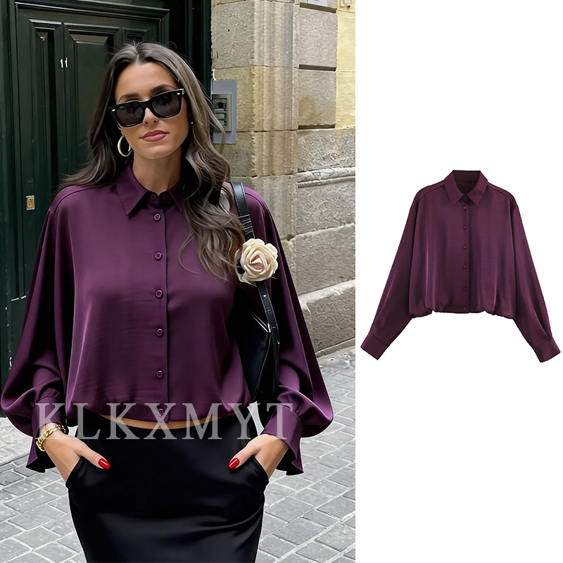 Женская атласная рубашка 2026, модная однобортная винтажная рубашка с длинным рукавом, весенне-осенние повседневные элегантные свободные топы
Женская атласная рубашка 2026, модная однобортная винтажная рубашка с длинным рукавом, весенне-осенние повседневные элегантные свободные топы