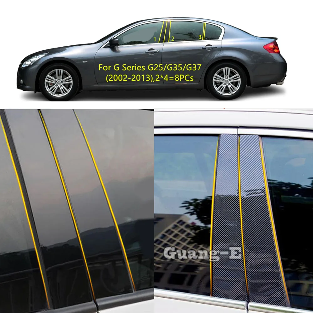 Car PC Material Pillar Post Cover Door Trim Window Molding Sticker For Infiniti G Series G25 G35 G37 2002 2003 2004 2005-2013
Car PC Material Pillar Post Cover Door Trim Window Molding Sticker For Infiniti G Series G25 G35 G37 2002 2003 2004 2005-2013