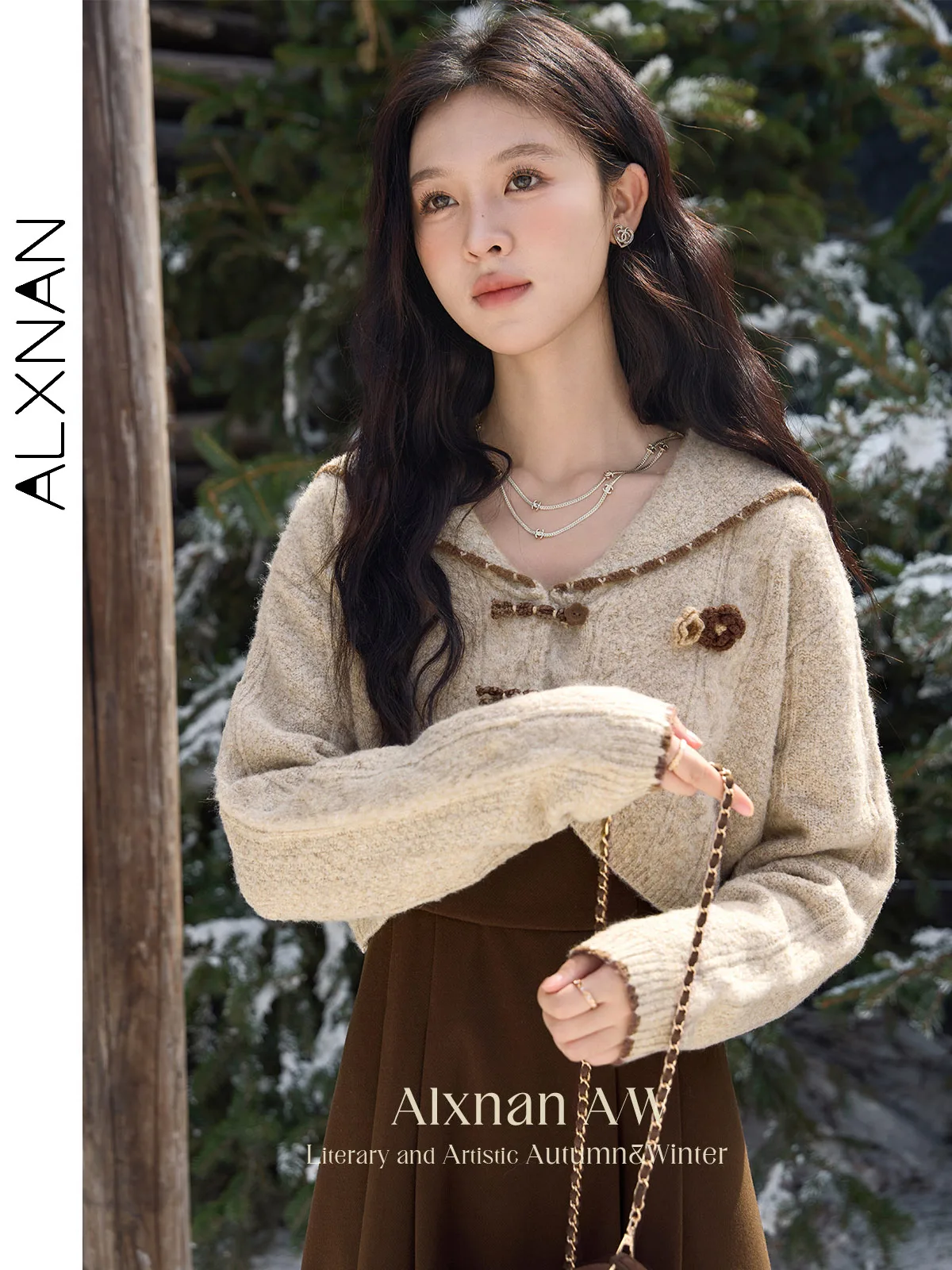 ALXNAN Women Oat Sweaters Sailor Collar Flower Button Long Sleeve Knitwear Winter Crop Cardigans Woman Sold Separately L52253SY
ALXNAN Women Oat Sweaters Sailor Collar Flower Button Long Sleeve Knitwear Winter Crop Cardigans Woman Sold Separately L52253SY