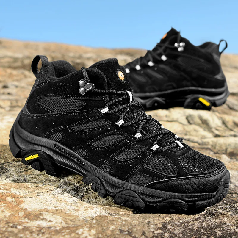 Black Outdoor Mens Work Safety Boots Anti-skid High top Work Sneaker Men Women Climbing Hiking Shoes for Men Mountaineering Boot
Black Outdoor Mens Work Safety Boots Anti-skid High top Work Sneaker Men Women Climbing Hiking Shoes for Men Mountaineering Boot