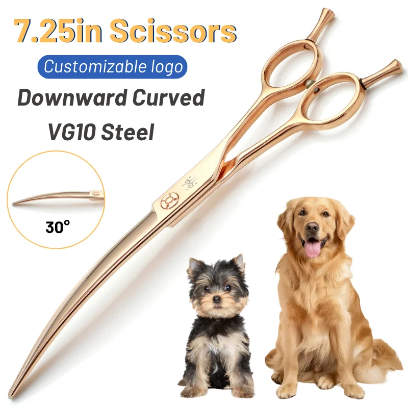 Yijiang Pet Curved Scissors 30° 7.25inch Dog Grooming Scissors VG10 Trimming Shear For Pet Beauticians ножницы tijeras tesoura
Yijiang Pet Curved Scissors 30° 7.25inch Dog Grooming Scissors VG10 Trimming Shear For Pet Beauticians ножницы tijeras tesoura