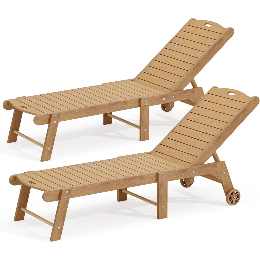 Outdoor Chaise Lounge Chairs Set of 2, Patio Lounge Chair with 5-Position Adjustable Backrest, Heavy Duty HIPS Lounger Recl|
Outdoor Chaise Lounge Chairs Set of 2, Patio Lounge Chair with 5-Position Adjustable Backrest, Heavy Duty HIPS Lounger Recl|