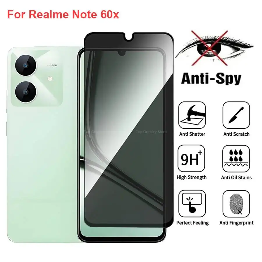 Anti Spy Privacy Tempered Glass Protector Compatible For Realme Note60x Full Cover Screen Phone Film
Anti Spy Privacy Tempered Glass Protector Compatible For Realme Note60x Full Cover Screen Phone Film