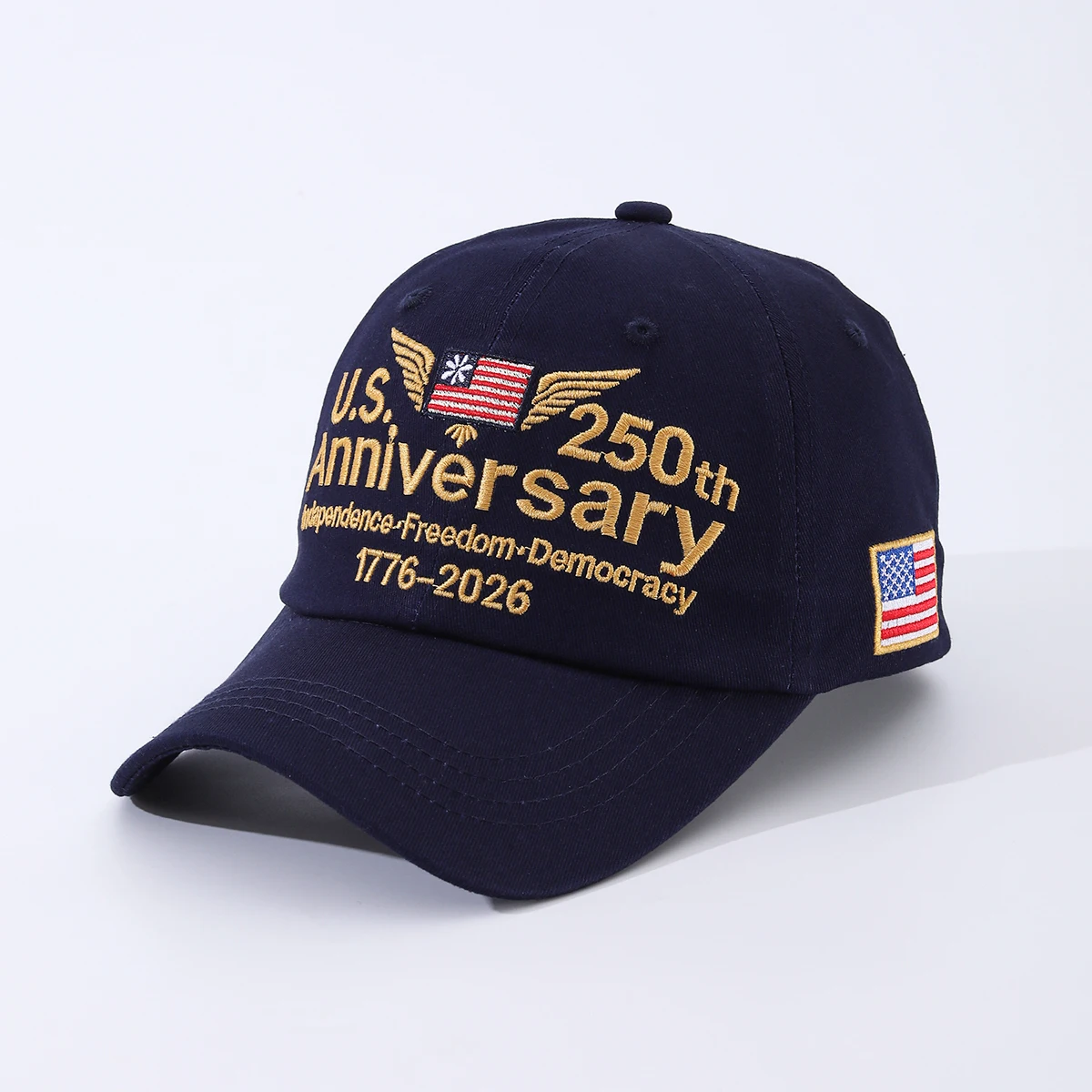 Spring Embroidered Flag USA 250th Anniversary Baseball Hat Outdoor Leisure Sunshade Curved brimmed Hat
Spring Embroidered Flag USA 250th Anniversary Baseball Hat Outdoor Leisure Sunshade Curved brimmed Hat