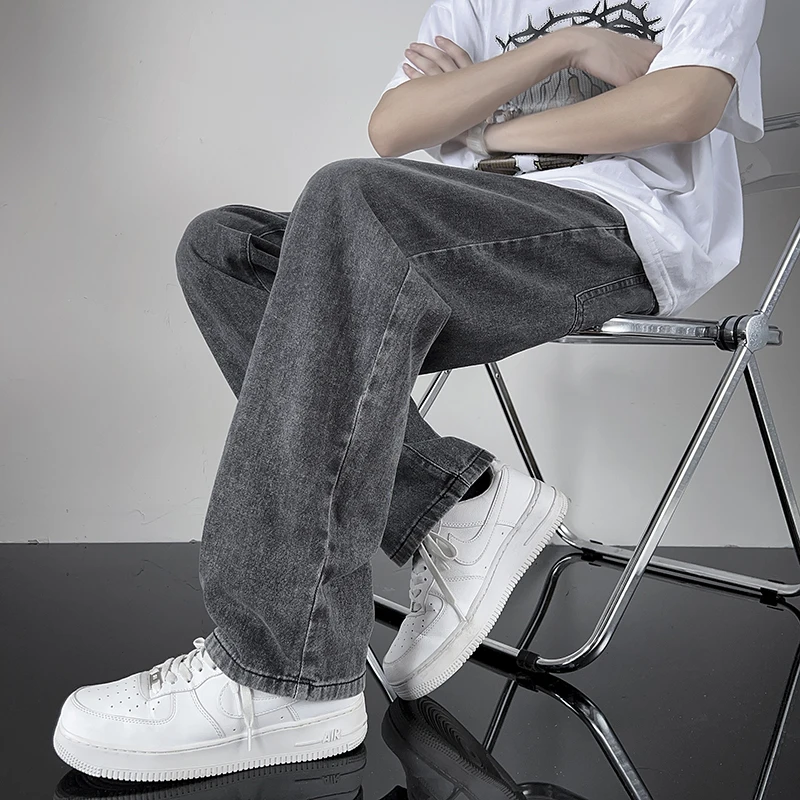 New Men's Denim Wide-leg Pants Korean Style Straight Loose Jeans Street Hip-Hop Daily Casual Student Trousers Long Pants A18
New Men's Denim Wide-leg Pants Korean Style Straight Loose Jeans Street Hip-Hop Daily Casual Student Trousers Long Pants A18