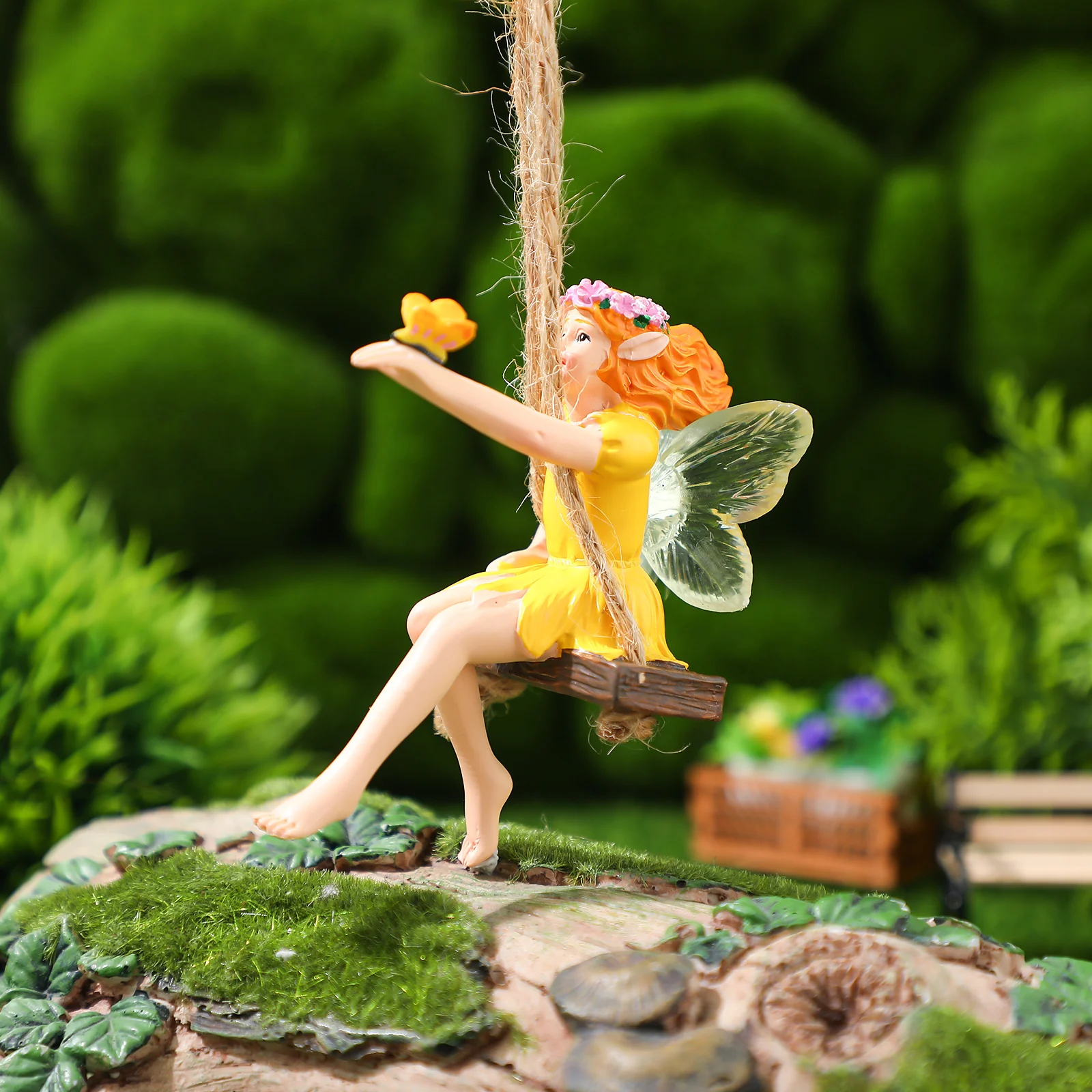 Outdoor Tree Pendants Flower Garden Accessory Decorate Fairy Swing Statue Hanging Ornament Resin Scene Layout Prop on Figurine
Outdoor Tree Pendants Flower Garden Accessory Decorate Fairy Swing Statue Hanging Ornament Resin Scene Layout Prop on Figurine