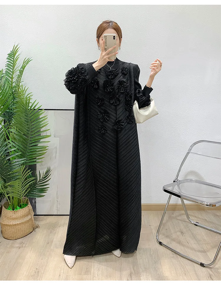 Miyake ALSEY плиссированное модное повседневное свободное женское платье с аппликацией, новинка лета 202, юбка с рукавами-фонариками, темпераментная длинная юбка
Miyake ALSEY плиссированное модное повседневное свободное женское платье с аппликацией, новинка лета 202, юбка с рукавами-фонариками, темпераментная длинная юбка