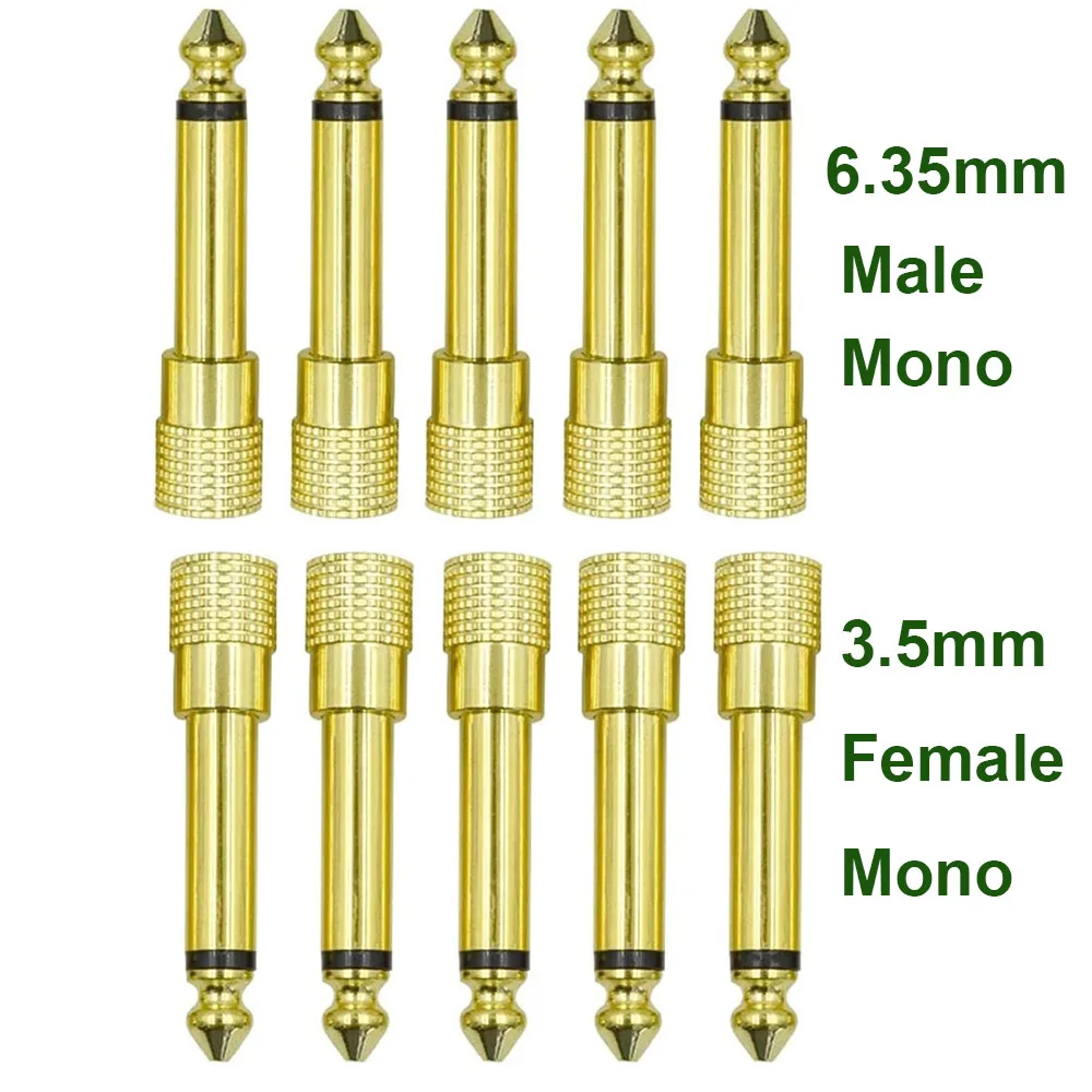 10pcs 6.35mm 1/4" Mono Male Plug to 1/8" 3.5mm Female Jack Audio Gold Plated Adapter Connector Converter
10pcs 6.35mm 1/4" Mono Male Plug to 1/8" 3.5mm Female Jack Audio Gold Plated Adapter Connector Converter