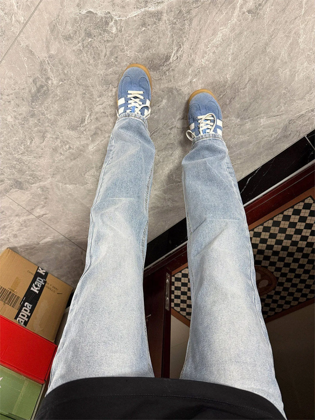 Light Blue Washed Vintage Knife Slim Fit Straight Leg Jeans Men's American Vibe Style Narrow Version Casual Denim Pants
Light Blue Washed Vintage Knife Slim Fit Straight Leg Jeans Men's American Vibe Style Narrow Version Casual Denim Pants