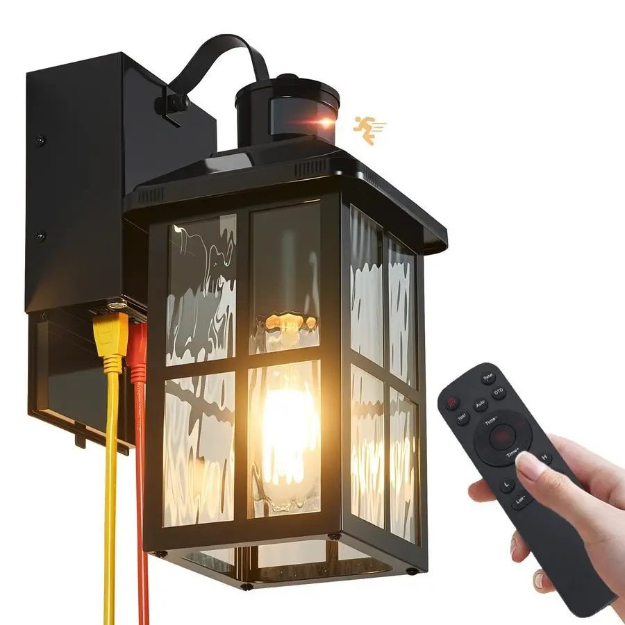 Светильник с розеткой GFCI и пультом ДУ, уличное освещение от заката до рассвета с розеткой, улучшенные 4 режима освещения, уличный светильник с датчиком движения
Светильник с розеткой GFCI и пультом ДУ, уличное освещение от заката до рассвета с розеткой, улучшенные 4 режима освещения, уличный светильник с датчиком движения