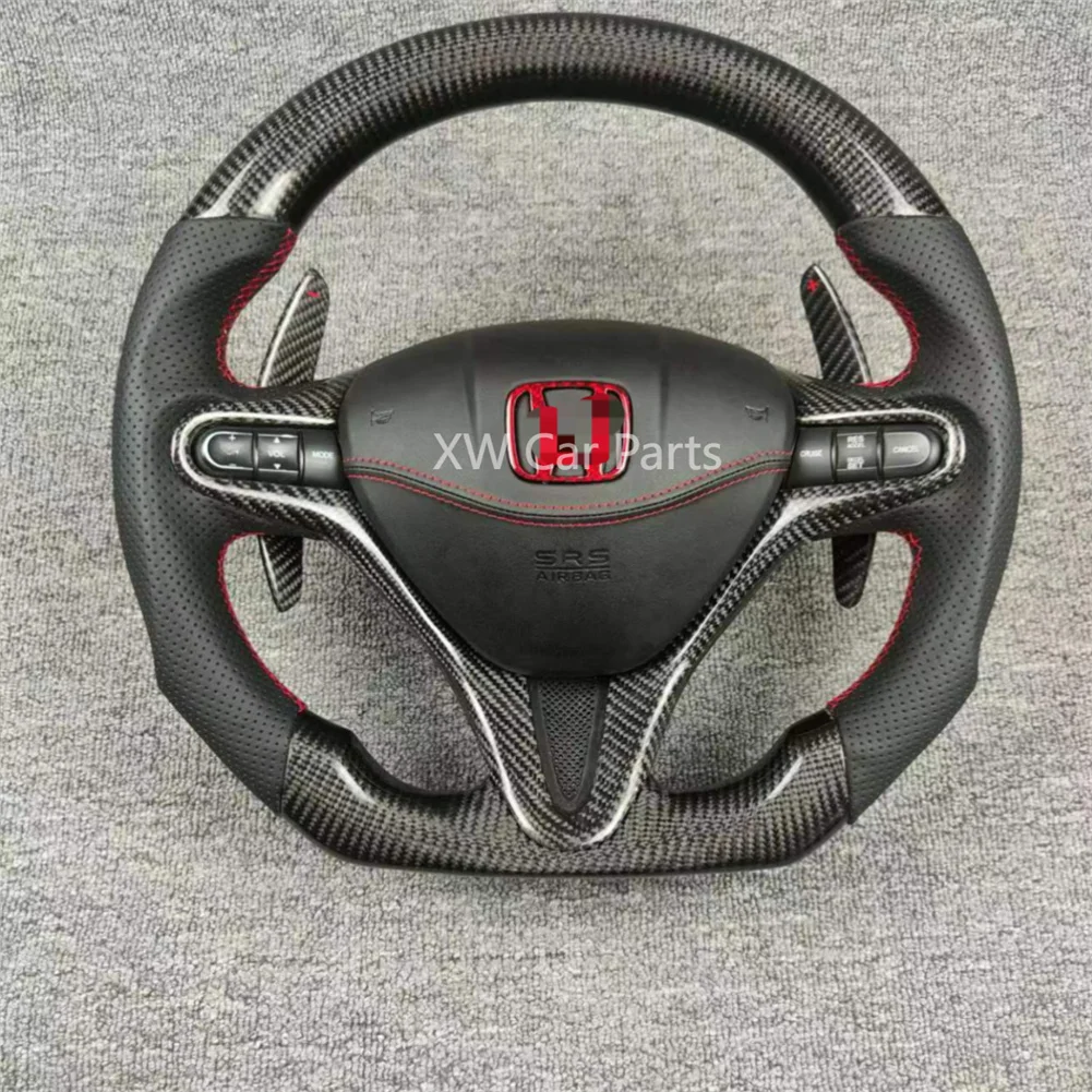 Customized For Honda Civic 8th GEN 2006-2011 Real Carbon Fiber Perforated Black Leather Steering Wheel Wholesale Accepted
Customized For Honda Civic 8th GEN 2006-2011 Real Carbon Fiber Perforated Black Leather Steering Wheel Wholesale Accepted