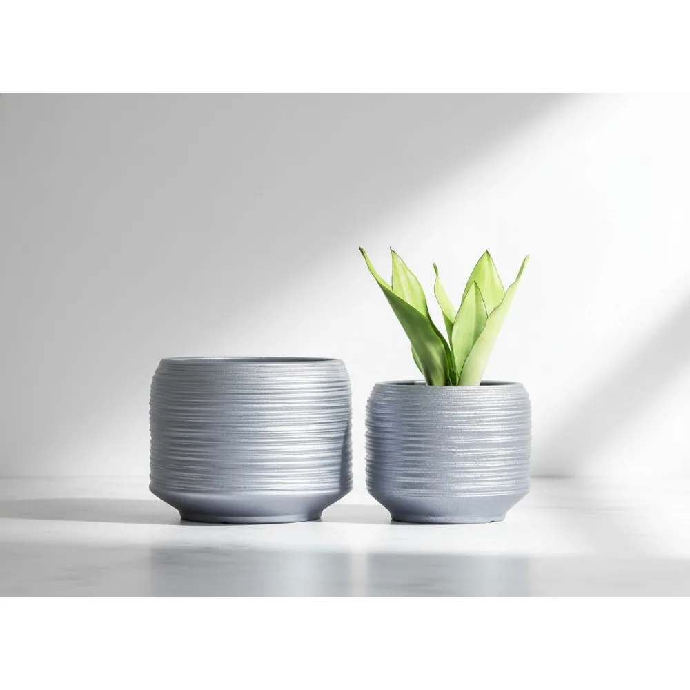 8+6 Inch Ceramic Plant Pots with Drainage - Modern Indoor Flower Planters for House Plants Garden Decor
8+6 Inch Ceramic Plant Pots with Drainage - Modern Indoor Flower Planters for House Plants Garden Decor