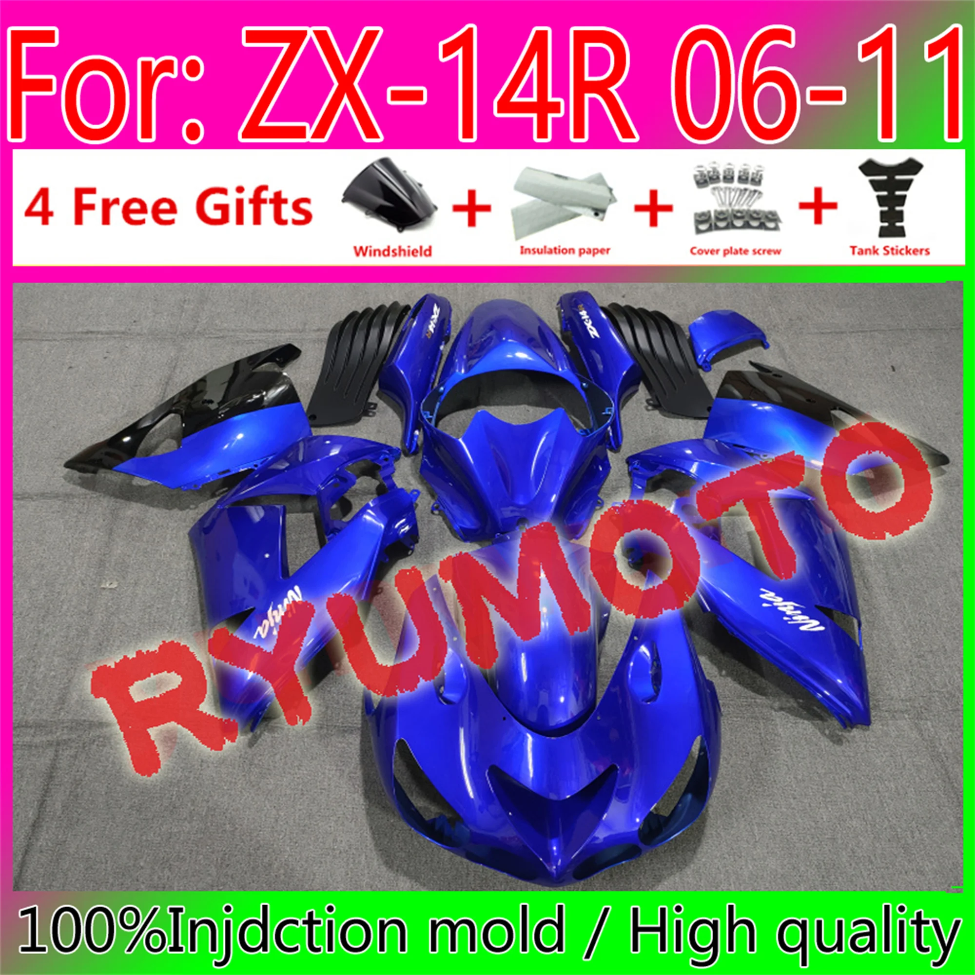 Обтекатели кузова из АБС-пластика для мотоцикла Kawasaki ZX14R 06 07 08 09 10 11 ZZ-R1400 ZX-14R 2006 2009 2011, обтекатель
Обтекатели кузова из АБС-пластика для мотоцикла Kawasaki ZX14R 06 07 08 09 10 11 ZZ-R1400 ZX-14R 2006 2009 2011, обтекатель